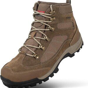 Womens Waterproof Hiking Boots Suede Leather Trail Trekking Camping Shoes